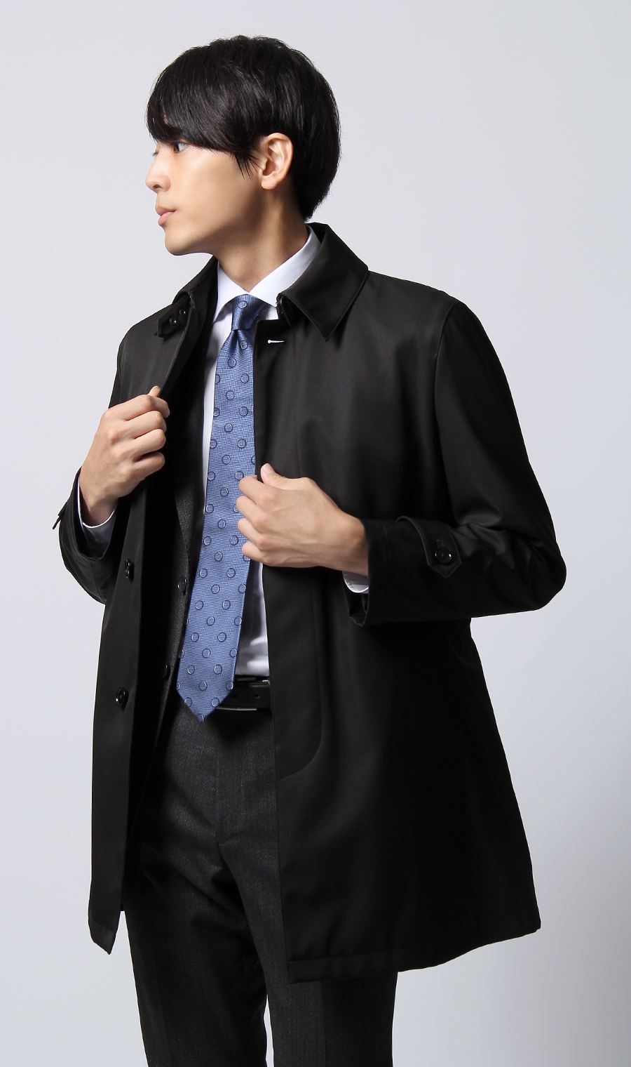 ステンカラースタイリッシュコート《合繊》 (241443-91) | Mr.JUNKO II