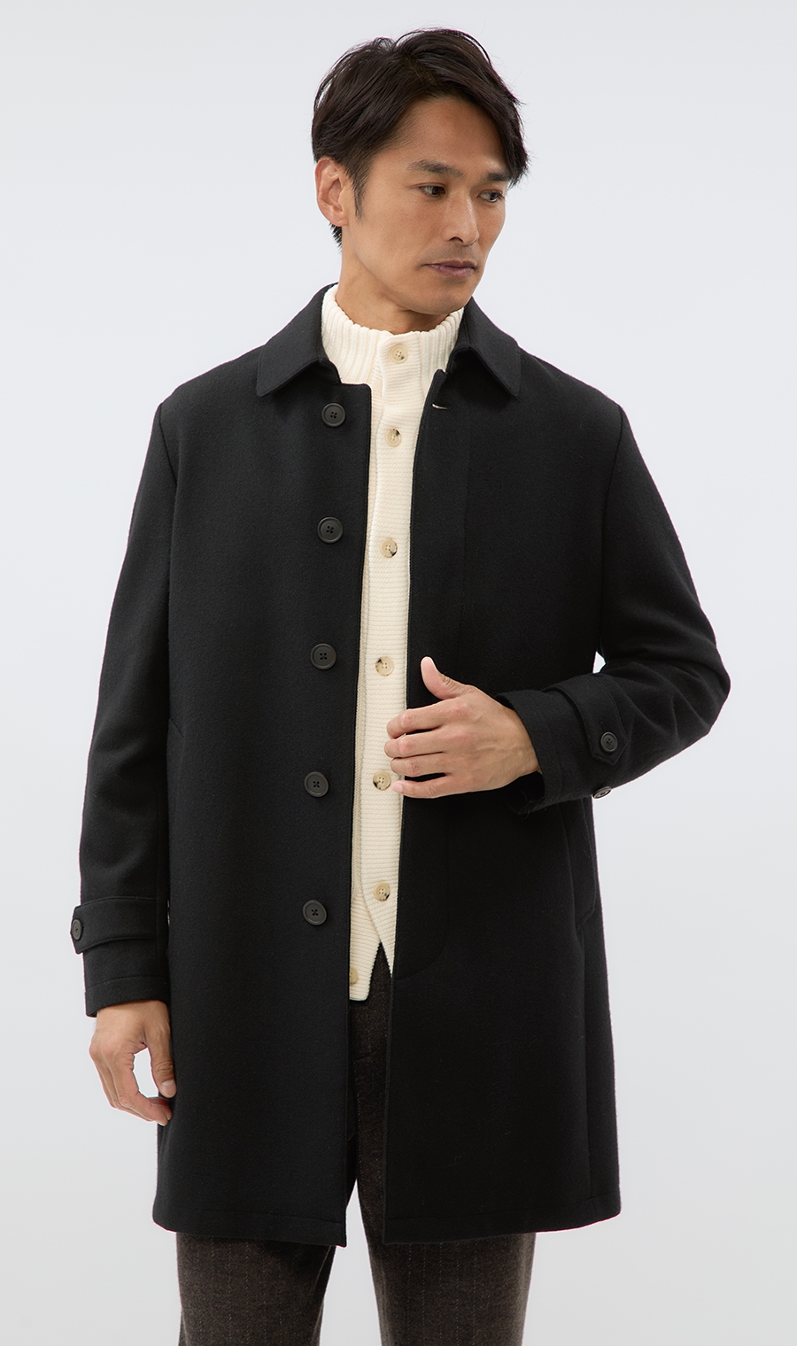 プレミアムステンカラーコート【カシミヤ混】 (231406-91) | Savile