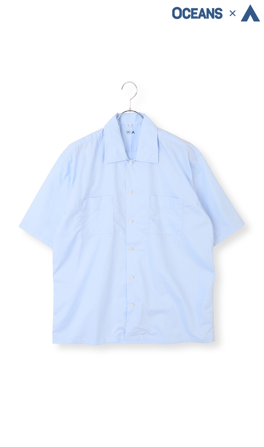 ブロード半袖シャツ《綿100%》《両胸ポケット》 (6941783-73) | OCEANS