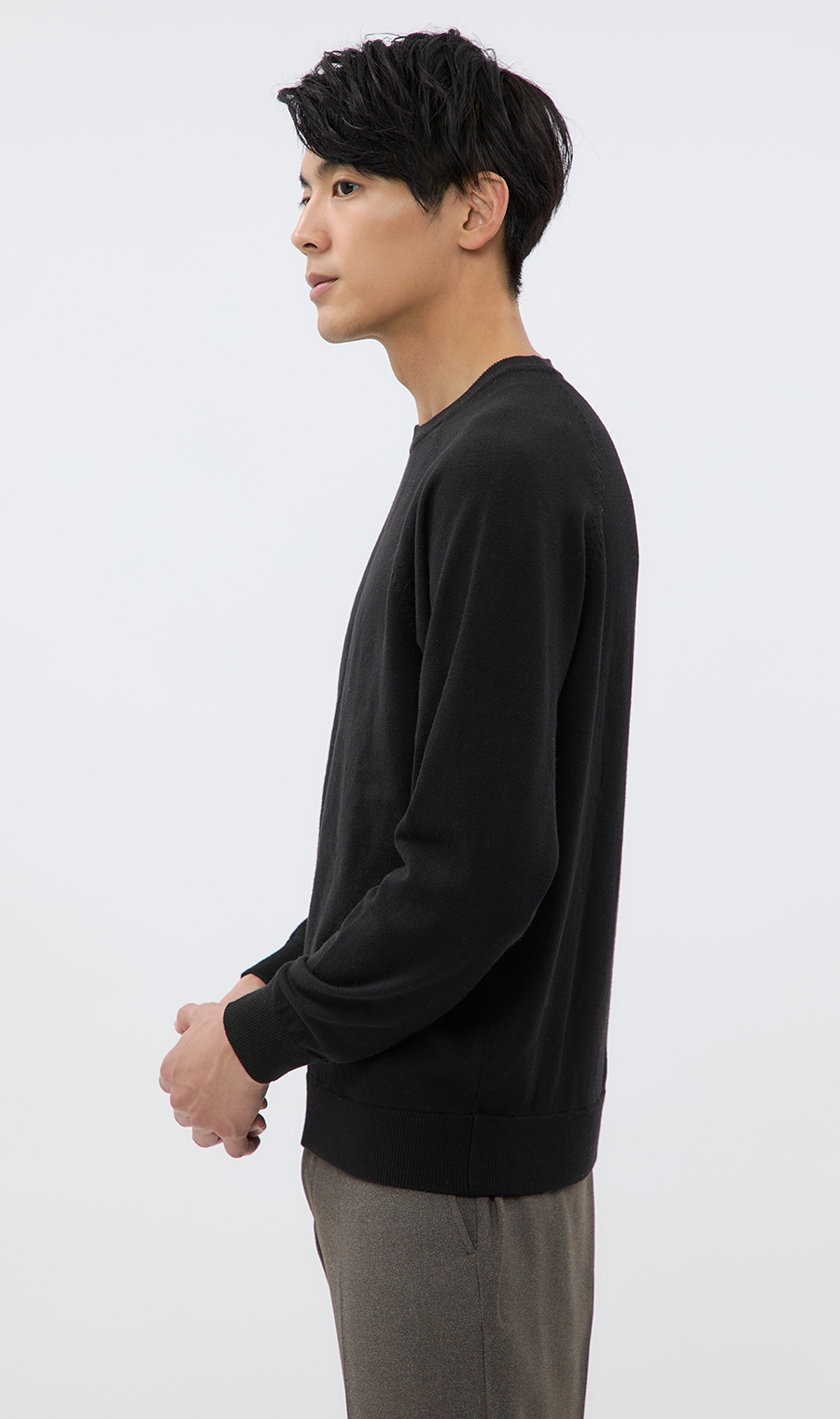 クルーネックニット【ゼロプレッシャー】 (ZEKN4101-01) | ZERO