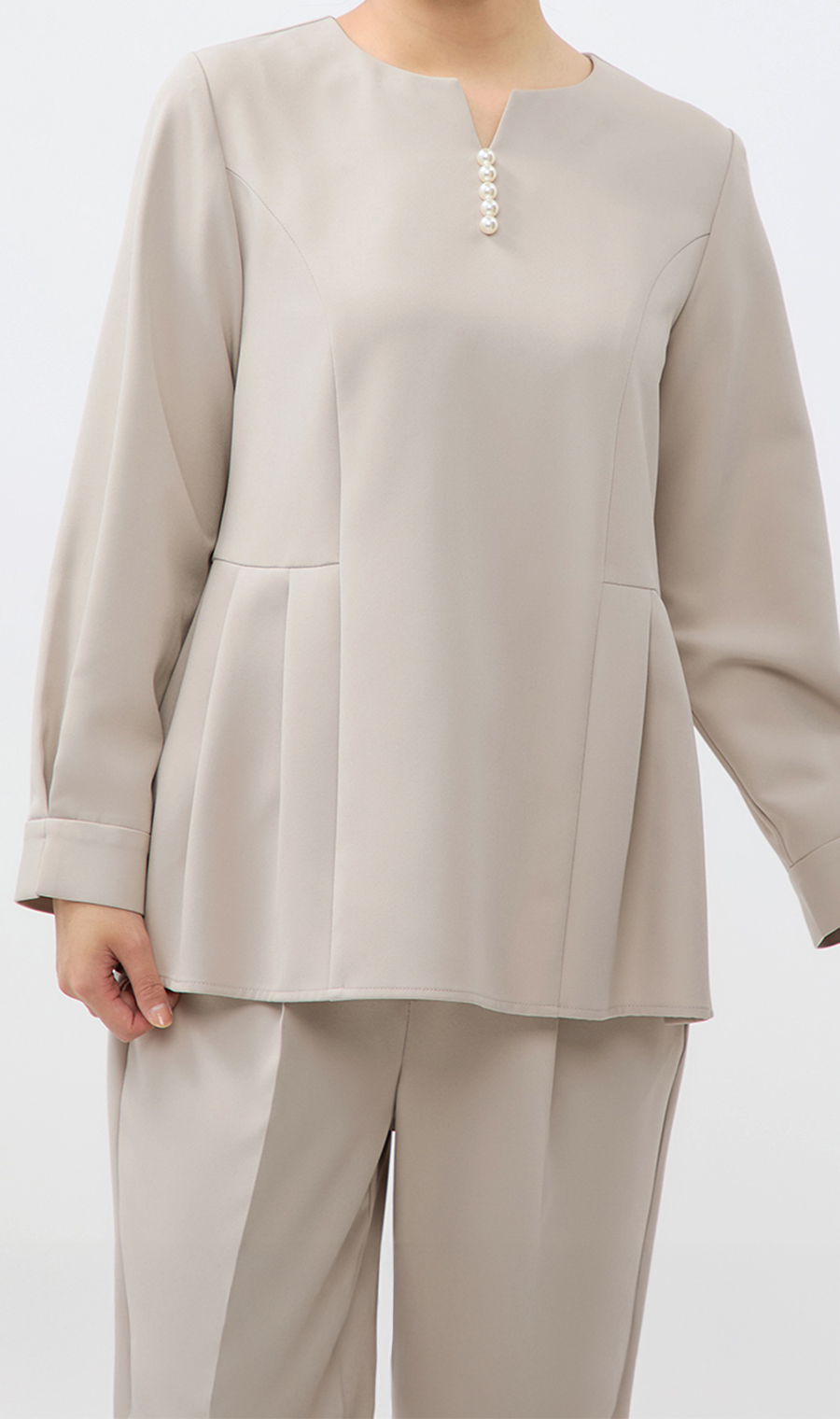 □パールブラウスセットアップ【2点セット】【WEB・アオプラ高円寺北口