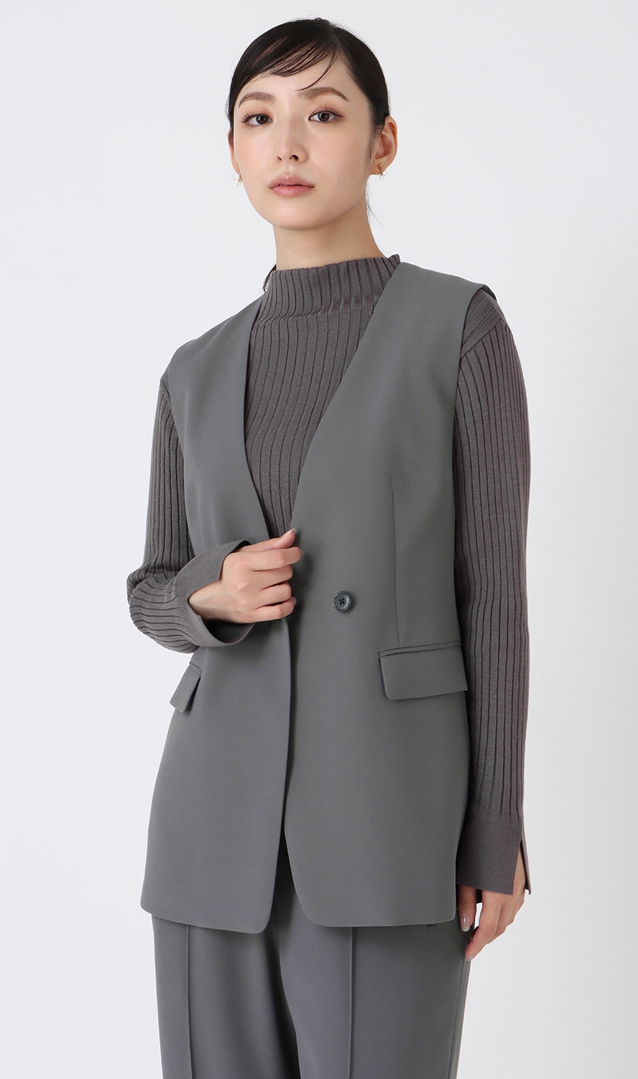 ダブルブレストジレ《セットアップ着用可》 (AGL4530-B) | ANCHOR