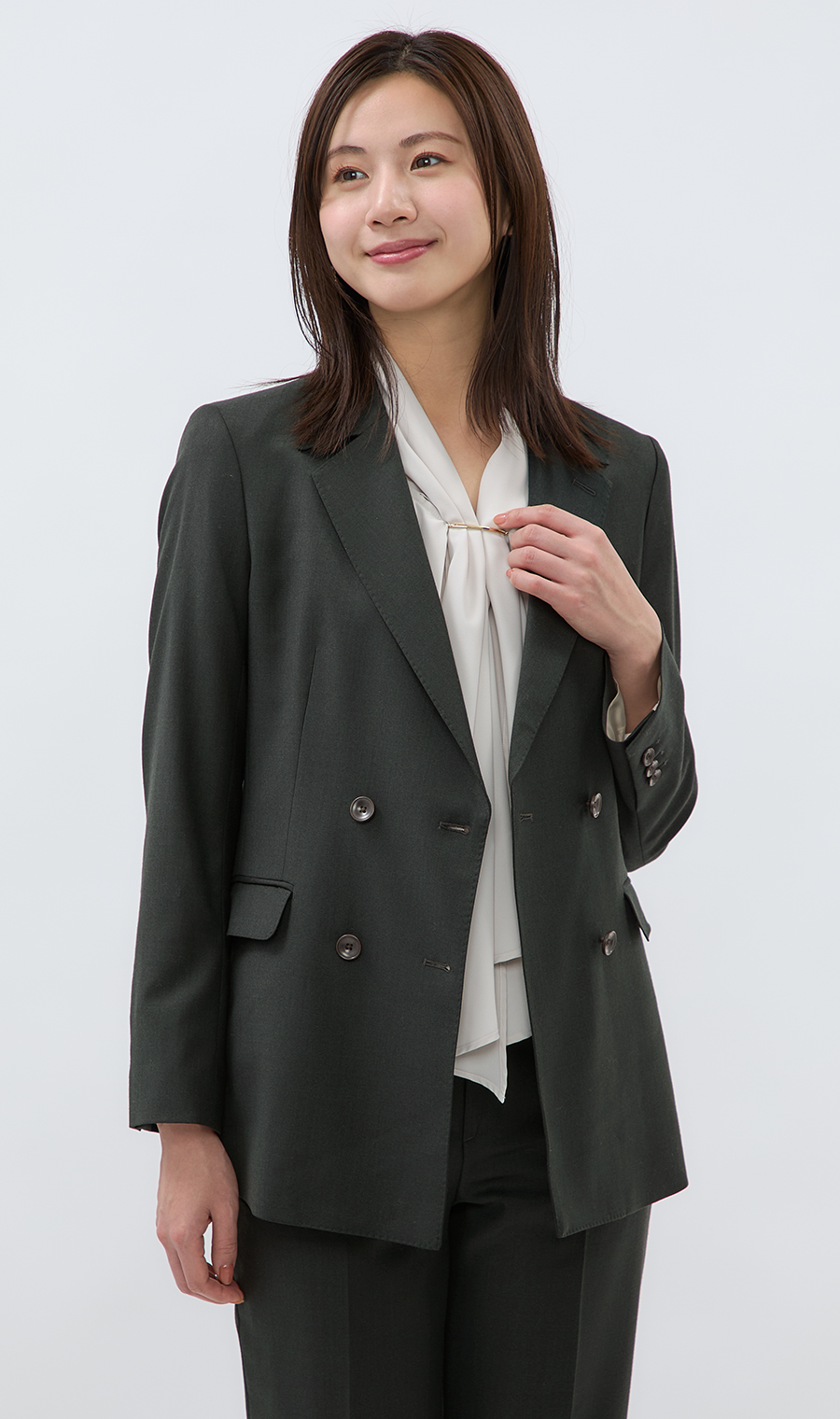 4ボタンダブルジャケット【Super140's】【セットアップ着用可