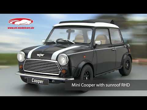 KK-Scale 1:12 Mini Cooper with sunroof black metallic / white RHD