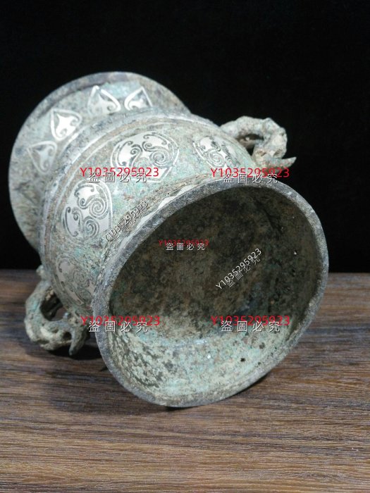 西周青銅錯銀禮器《龍耳銘文尊》盛酒器·凝重雄奇·用于儲酒，不是一般人