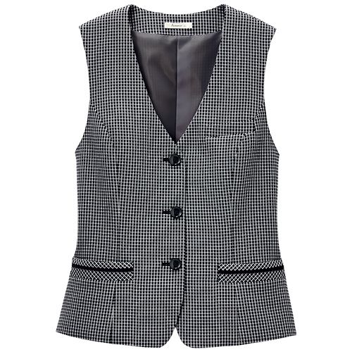 Bonmax AV1260 [通年]タイニーチェック ベスト チェック｜事務服の通販