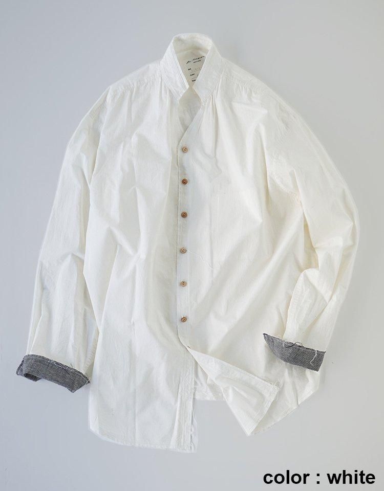 BLACKBIRD】cut off collar shirt / B-005-S01a｜kink online shop