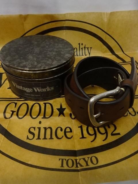 Vintage Works Leather Belt DH5702 BRONZE(Brown) - ザ ホワイツ
