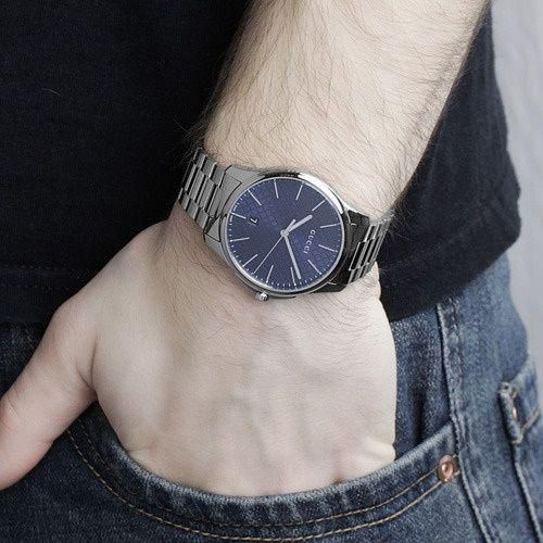 グッチ 時計 メンズ G-タイムレス YA126316 ブルー×シルバーステンレス