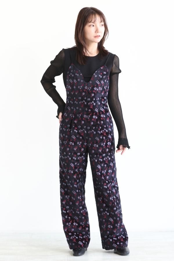 Mame Kurogouchi(マメ) Floral Jacquard Sleeveless Jumpsuits