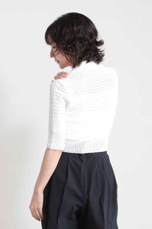 Mame Kurogouchi(マメ) Lace Knitted Top - YAMAROKU（ヤマロク