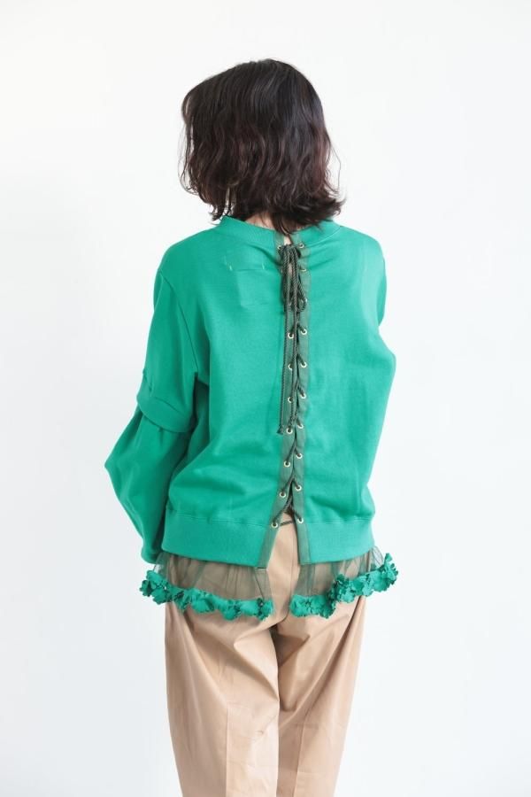 MUVEIL(ミュベール) フラワーパーツプルオーバー - YAMAROKU（ヤマロク