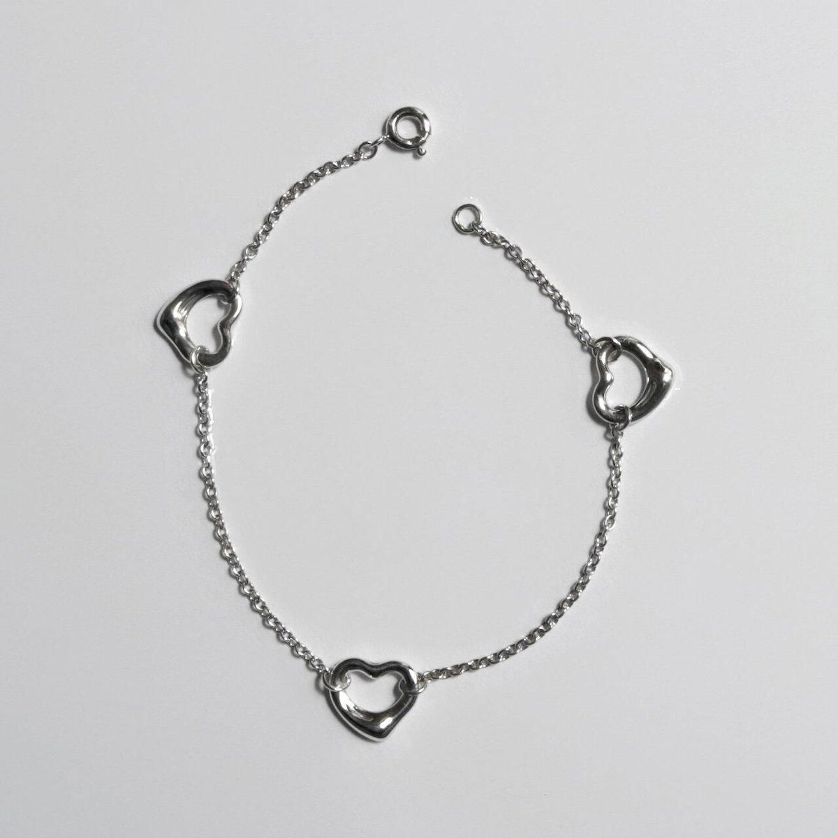 TIFFANY & Co.] ティファニー オープンハート ブレスレット 3モチーフ