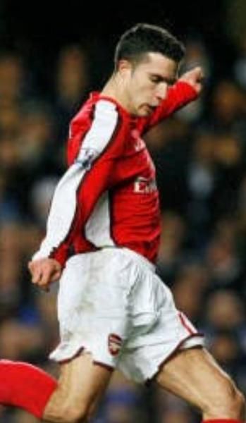 アーセナル（H）選手支給 長袖 08/09 v，ファンペルシー＃11 +