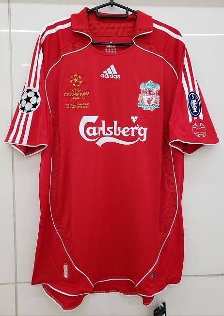 リバプール（H) UEFA CL決勝2007 ジェラード＃8+金刺繍+パッチ2個！