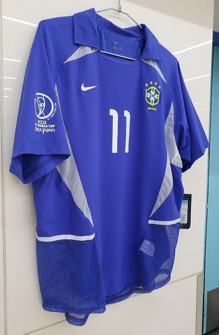 ブラジル代表（A）2002 オーセンティック ロナウジーニョ＃11 +