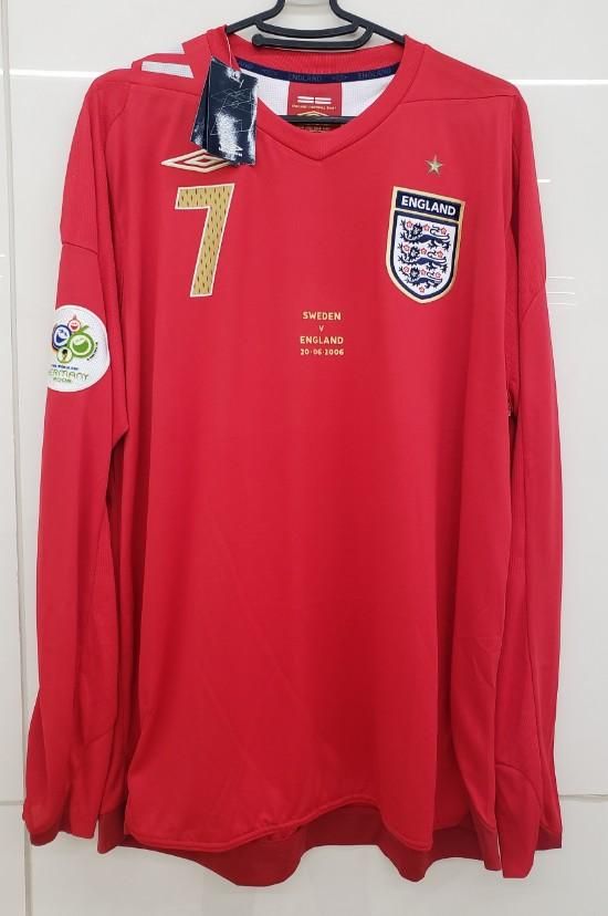 イングランド代表（A）2006W杯 長袖 ベッカム＃7 + W杯パッチ