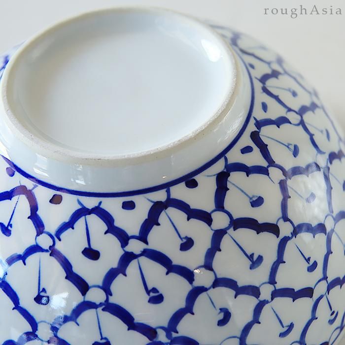 タイ》青白陶器パイナップル柄ボウル18cm｜アジア雑貨と日用品