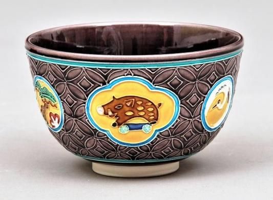 茶道具 抹茶茶碗 交趾 七宝亥、中村翠嵐- 茶道具 販売の佐藤大観堂