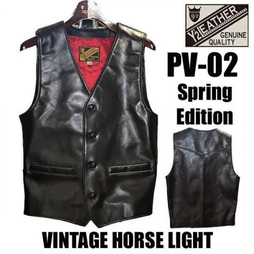 Y'2 LEATHER ワイツーレザー ベスト PV-02 VINTAGE HORSE LIGHT VEST