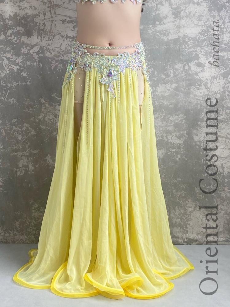 ベリーダンス衣装 レモンイエロー (M-L) CT0185 - bachata ベリー