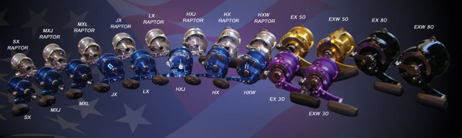 ベイトリール:ジギングと投げ釣り:HX5/2 MC RAPTOR 右ハンドル