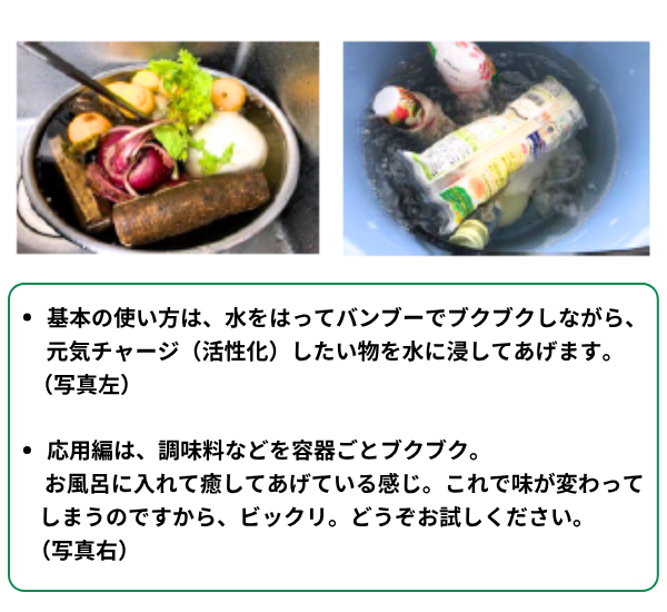 クッキングバンブープラス （エネルギーチャージ機 ） 「水・空気を