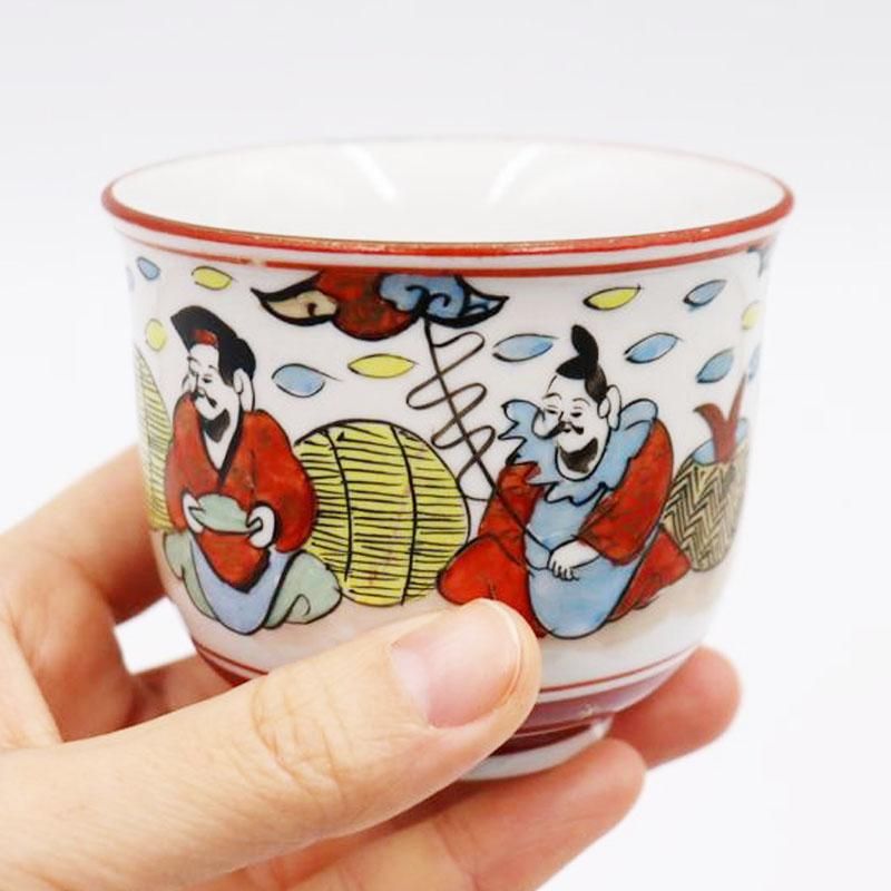 九谷焼 手描き 湯呑み 小鉢 蕎麦猪口｜直径8 高さ6.5｜かわいい大正