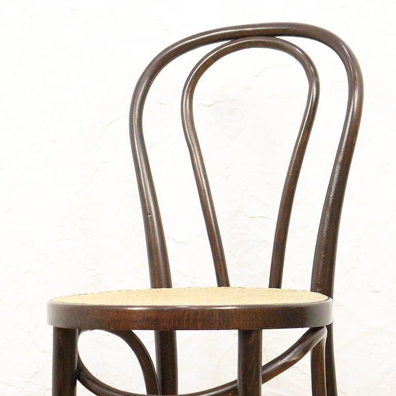 籐座面 ベントウッドチェア 昭和中期 幅41.5cm