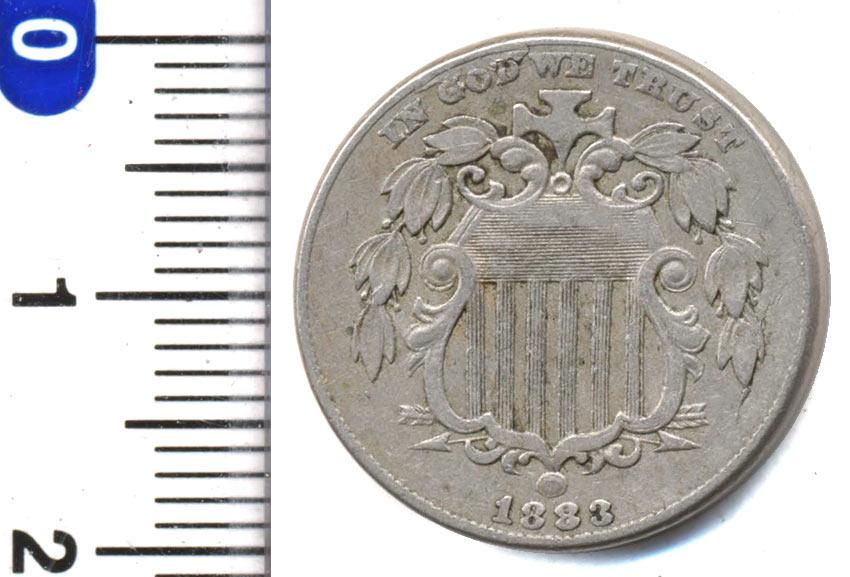 アメリカ 5セント シールドニッケル 1883 VF - 寺島コイン☆オンライン