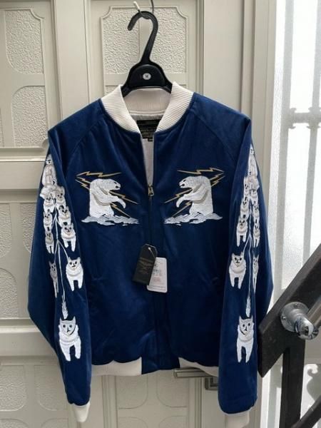 HOUSTON 別珍スーベニアジャケット | アラスカ刺繍 - ミリタリー