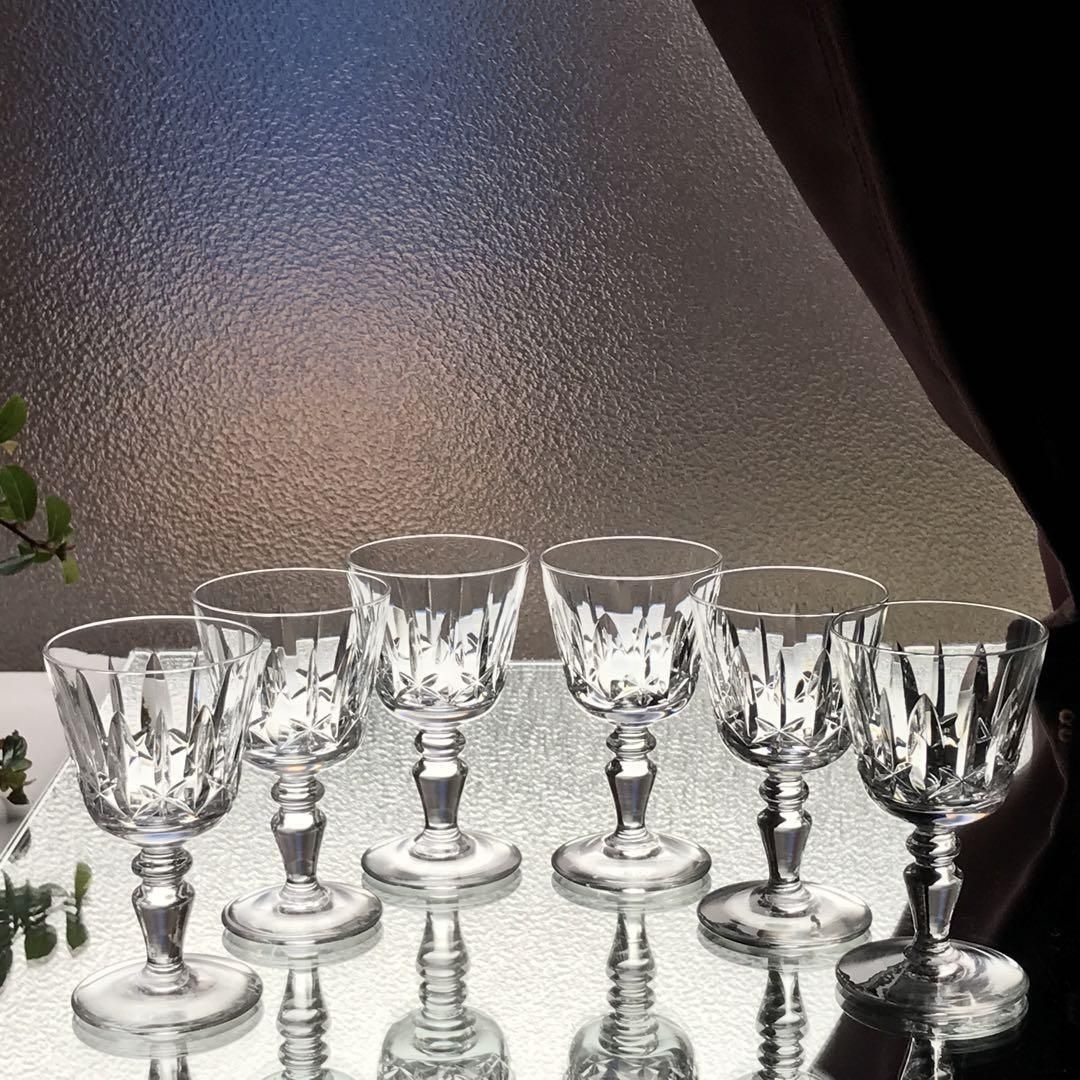 希少なアンティークバカラ製ショットグラス6個 1955年-1973年の美品