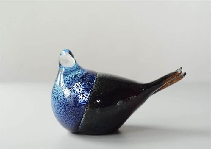 フィンランド製 ガラスの鳥 オブジェ 北欧ヴィンテージ