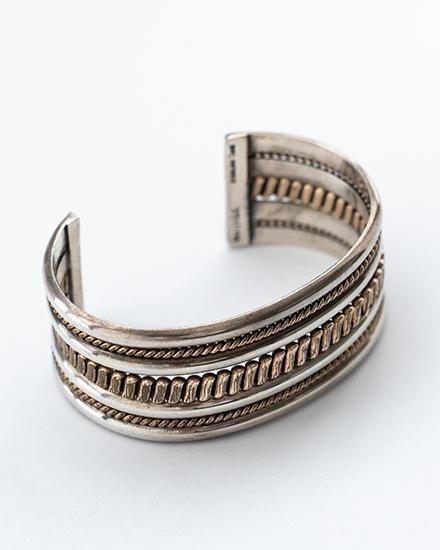 Indian Jewelry】Navajo『Tahe』12K Gold Filled Wide Bangle