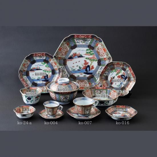 有田焼【復刻古伊万里】錦色絵六角焼皿18㎝ - 有田焼 八右衛門窯 大慶