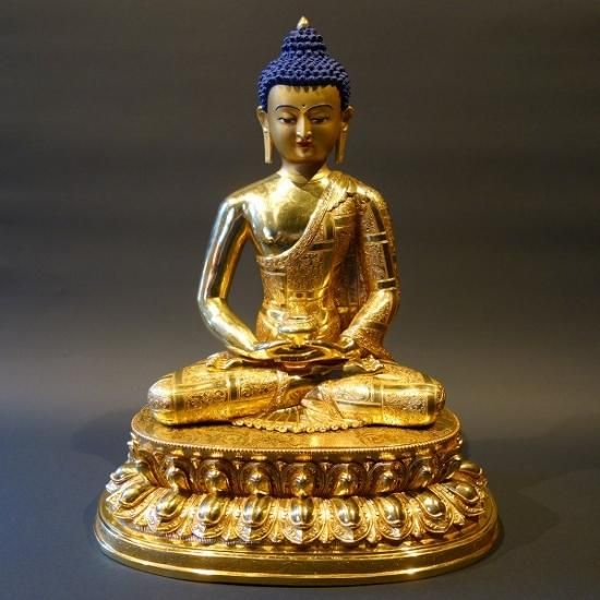 阿弥陀如来（アミターバ・アミターユス） 鍍金 彫金仕上げ｜大阪の仏像