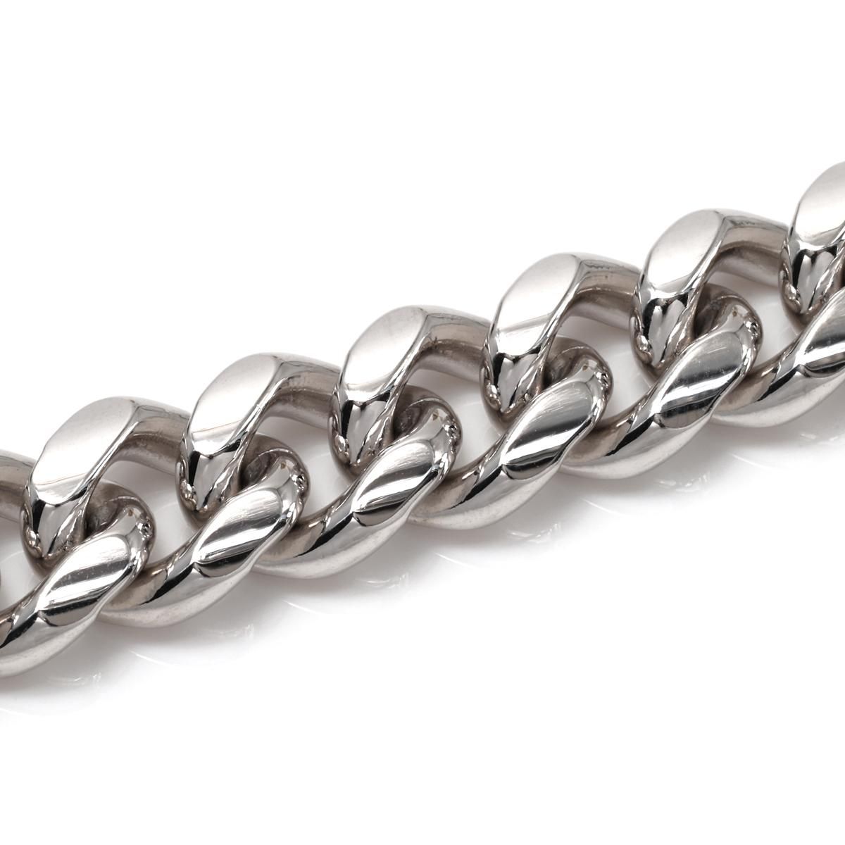 シルバー マイアミブレスレット 幅11.2mm 19cm-21cm 300KDO2-CHC