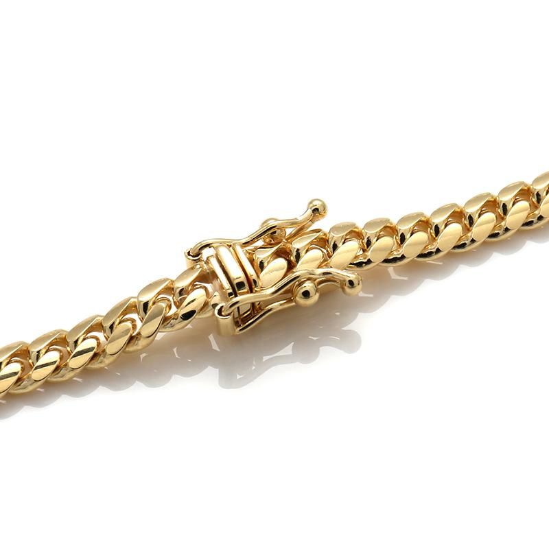 10K イエローゴールド マイアミネックレス 幅6mm 45cm-50cm 定価