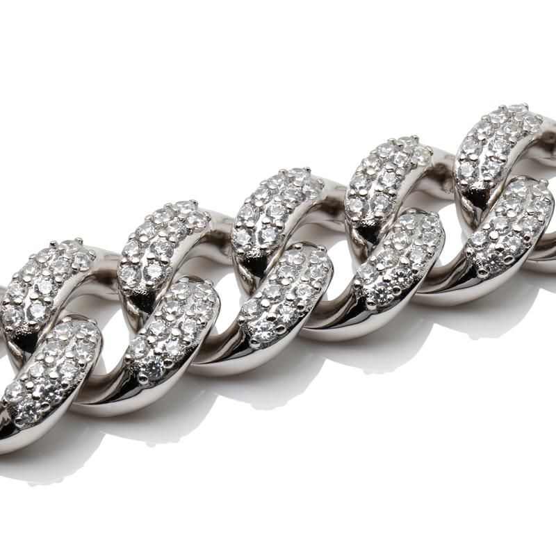 シルバー マイアミネックレス 幅16.5mm 45cm-50cm AHBL-J012