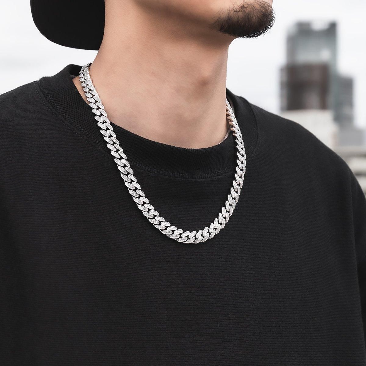 シルバー マイアミネックレス 幅10mm 45cm-60cm AHNL-A026 - AVALANCHE