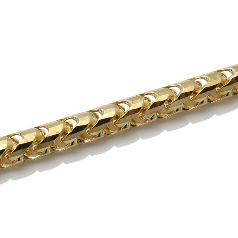 10K イエローゴールド フランクリンネックレス 幅4.5mm 60cm