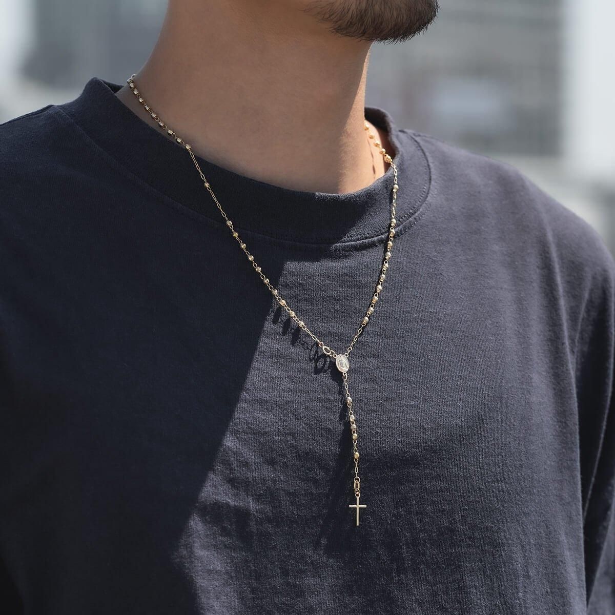 10K イエローゴールド ロザリオネックレス 50cm AROS23 - AVALANCHE