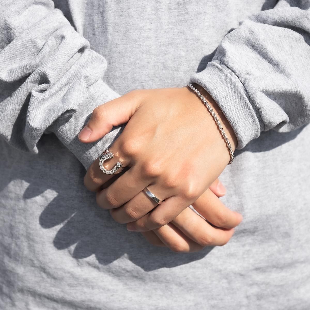 10K ホワイトゴールド リング 9号-21号 1-9630-03 - AVALANCHE