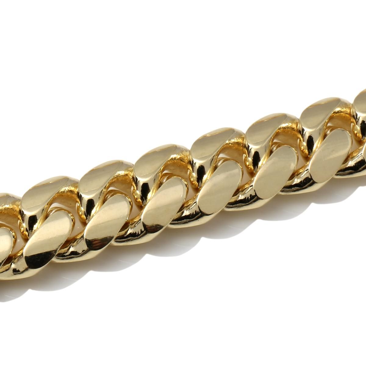 10K イエローゴールド マイアミブレスレット 幅8.5mm 19cm 定価 1