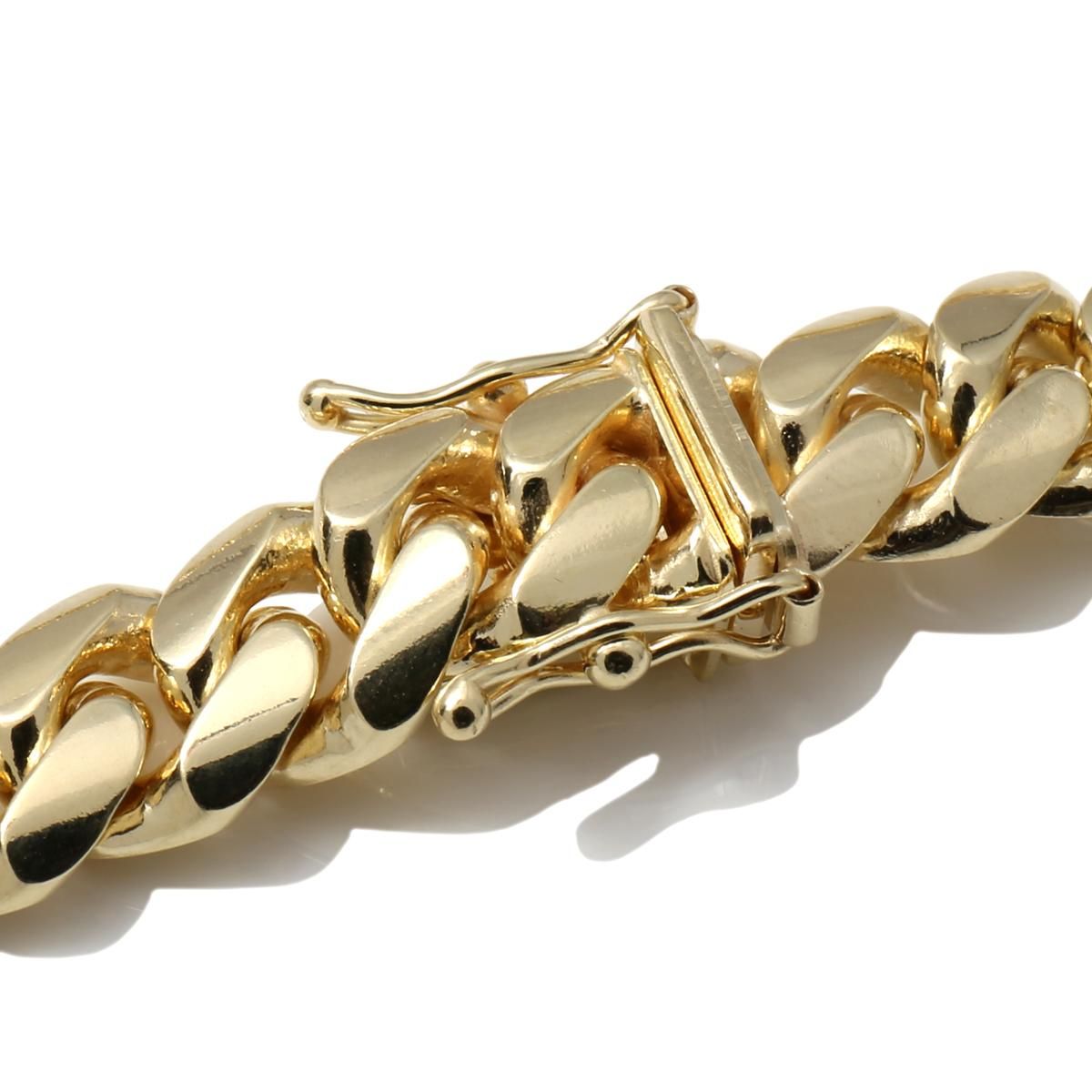 10K イエローゴールド マイアミブレスレット 幅8.5mm 19cm 定価 1