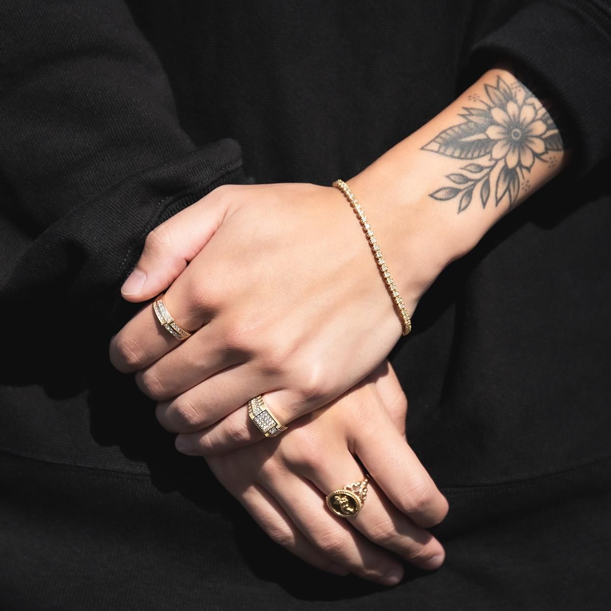 10K イエローゴールド リング 9号-19号 P04CM-12 - AVALANCHE OFFICIAL