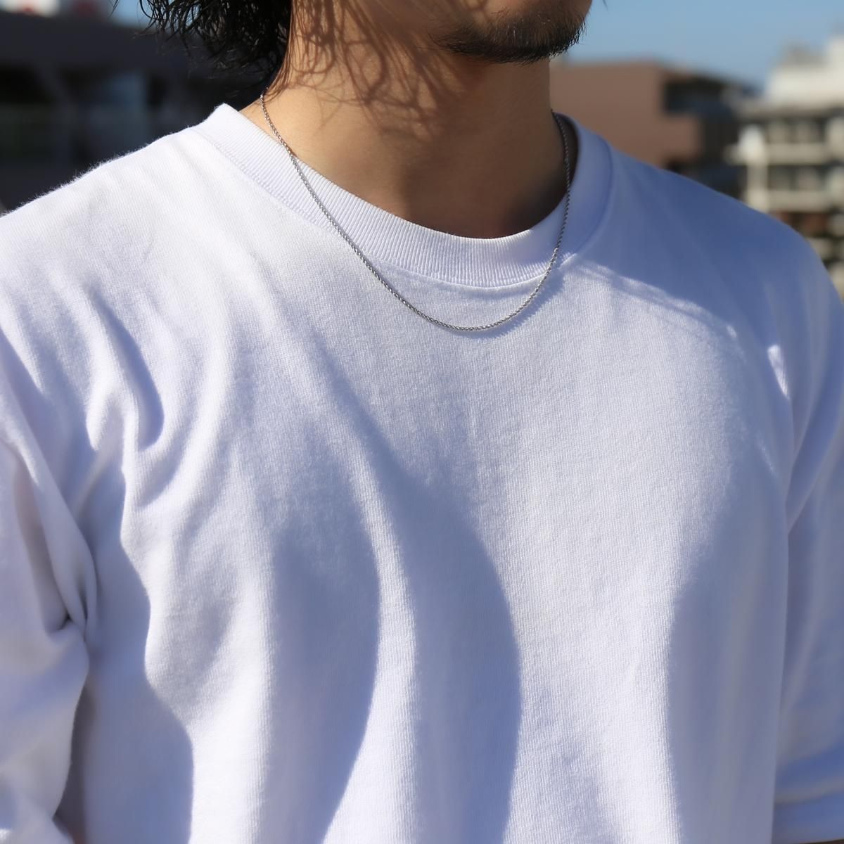 10K ホワイトゴールド ロープネックレス 幅1.7mm 40cm-55cm 030CRD-W