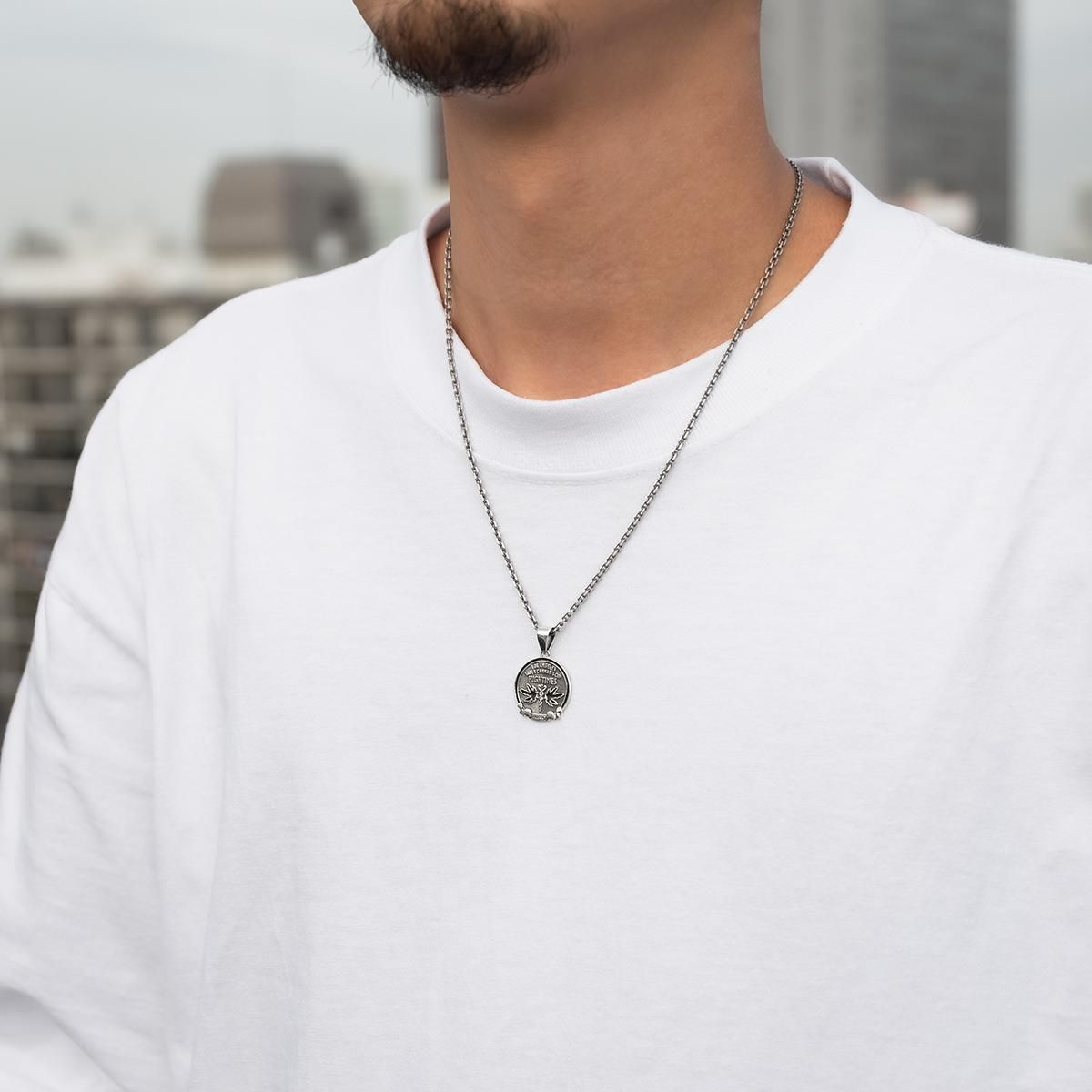 シルバー ネックレス&ペンダント 45cm-50cm いぶし加工 3-13163-02