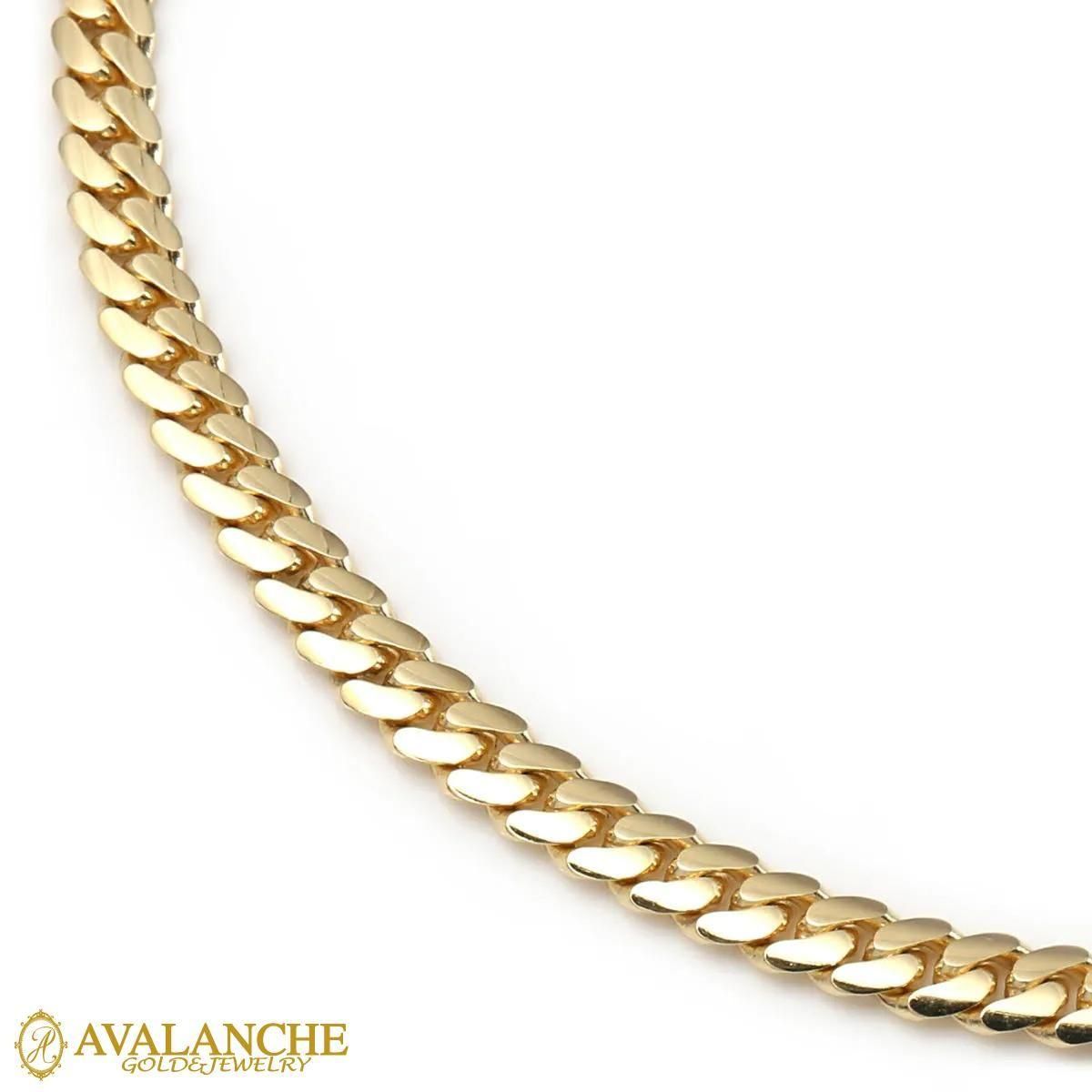 10K イエローゴールド マイアミネックレス 幅4mm 45cm-55cm KKP7894