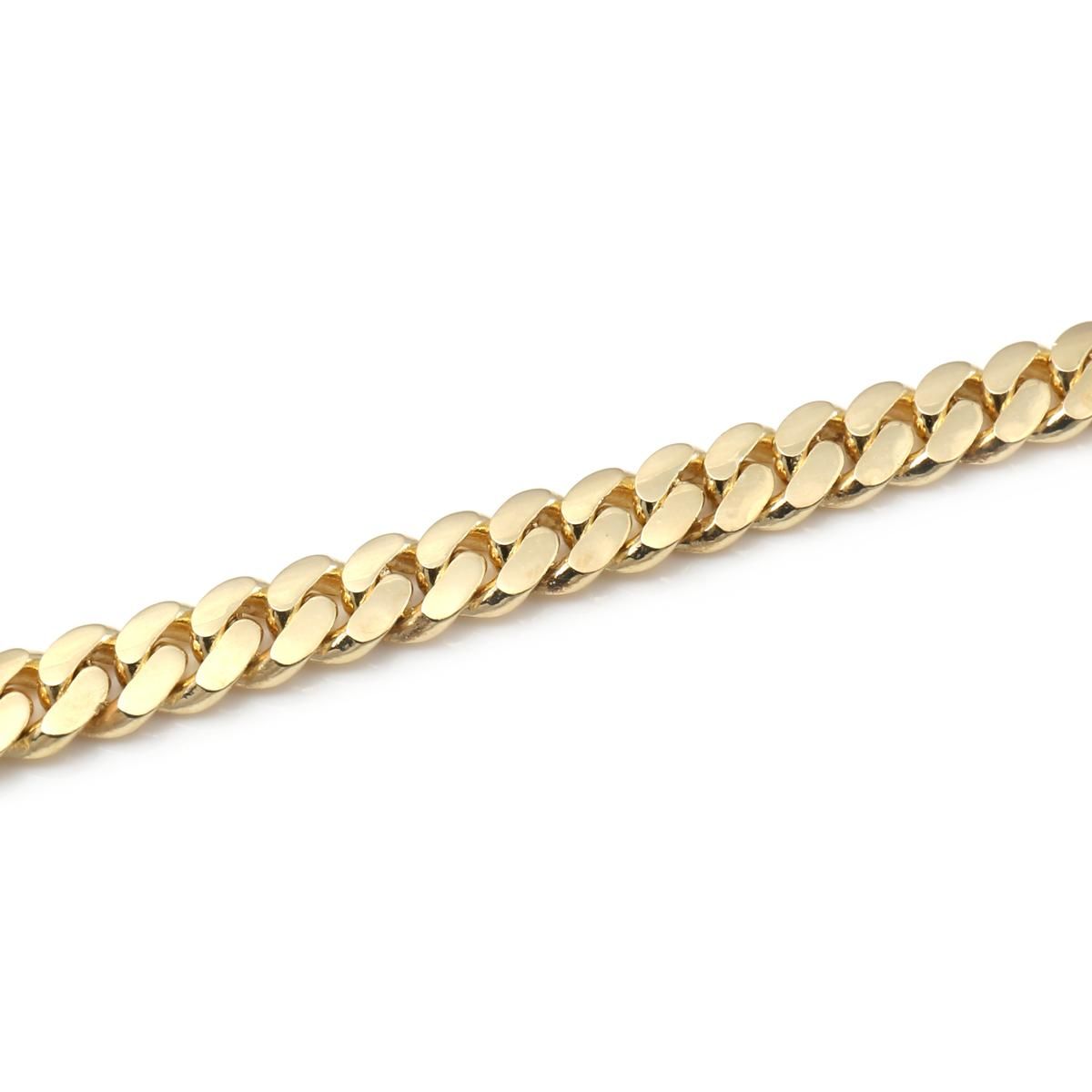 10K イエローゴールド マイアミブレスレット 幅5mm 19cm KKP7895